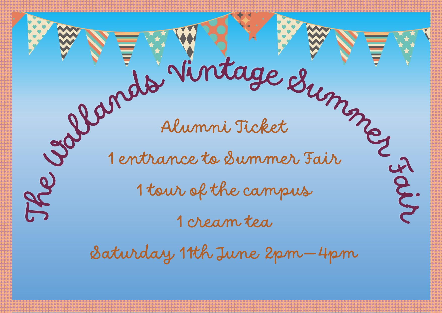 Alumni Tickets - Friends of Wallands Vintage Summer Fair